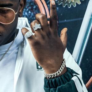 Bracciale Hip Hop da <span class=keywords><strong>Uomo</strong></span> KRKC&CO in Argento <span class=keywords><strong>925</strong></span> Personalizzato con Pietre CZ, Bracciale Cubano Ghiacciato in Argento <span class=keywords><strong>925</strong></span> - Product Image 6