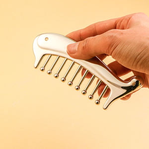 Kinwong Metall-Kopfmassagegerät Meridian-Klauen-Therapie-Werkzeug Manuell-Kabelgebundene Steuerung Ätherisches Öl 4-in-1 Kopfhaut-Schabekamm - Product Image 2