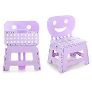 Tabouret d'étude avec dossier violet, visage souriant, <span class=keywords><strong>pas</strong></span> <span class=keywords><strong>cher</strong></span>, antidérapant, tabouret pliable de première classe - Product Image 1