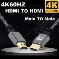 Câble d'extension HDMI 2.0 haute définition en nylon de 30 cm pour moniteur TV Box Mini/Micro 4K 60HZ