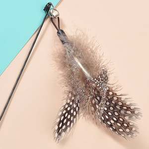 CFA Grade Spring Cat Teaser Wand con mango de madera Feather Bell Refill - Product Image 4
