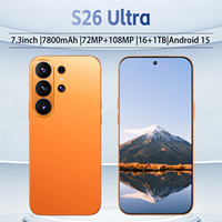 Téléphones Mobiles S26 Ultra Écran Complet 7,3 Pouces 16 Go de RAM 1 To de ROM Android 15 Double Appareil Photo 72MP 108MP Batterie 7800mAh Vente en Gros