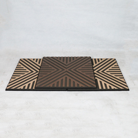 Panneau acoustique en bois à lamelles de forme spéciale, imperméable et antistatique, prix d'usine, pour salle de conférence d'hôtel