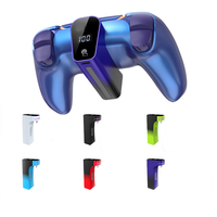 Batterie rechargeable LED RGB pour manette PS5, chargeur externe à clipser, 2000 mAh