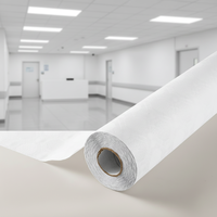 Film PVC décoratif pour plafond en plâtre, imperméable, facile à nettoyer, haute durabilité, motif géométrique gaufré, blanc, en rouleau
