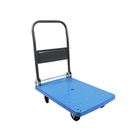 Chariot à main avec plateforme en plastique, design léger