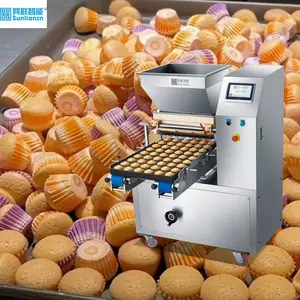 Emek tasarrufu maliyetli tam otomatik kek yapma makinesi kek yatırma makinesi İki nozul ile