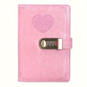 Journal secret pratique à transporter, agenda sécurisé, couverture en cuir vintage, reliure thermique, carnet B6 verrouillable - Product Image 1