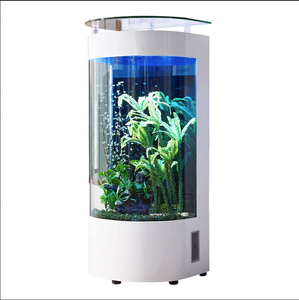 Acquario <span class=keywords><strong>da</strong></span> <span class=keywords><strong>Parete</strong></span> Semicircolare per Soggiorno, Decorazione Domestica, Vendita Calda - Product Image 1