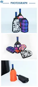 Oem nhà máy trực tiếp cung cấp di động cách điện kim loại Silicone rượu vang mát Gel rượu vang chai tay áo cho ngoài trời làm mát bị làm lạnh - Product Image 3