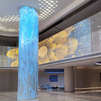 Écran LED transparent flexible à haute luminosité, vitres adhésives pour l'affichage en magasin de détail, film souple pour animation