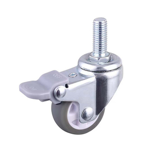 1,25 pulgadas cromo rollo TPE Mini deber rueda giratoria con freno - Product Image 4
