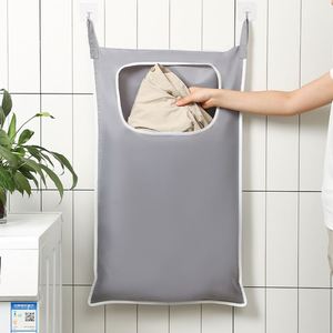 Cesto de Ropa Sucia Colgante para Baño, Bolsa de Lavandería para Colgar Detrás de la Puerta con 2 Ganchos - Product Image 1