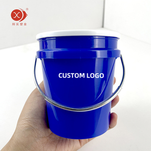 400ml PP Recyclable Mini Plastic <strong>Bucket</strong> <strong>with</strong> <strong>Lid</strong> Handle Customizable Logo Color Small Storage Pail - Product Image 1
