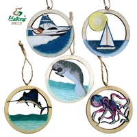 Décoration artisanale en contreplaqué sur mesure, découpe au laser, pendentif en bois, cadeau souvenir, ornements de Noël en bois