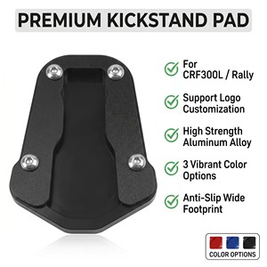 Almohadilla Ampliadora de Soporte Lateral para Motocicleta, Placa de Extensión de Soporte de Aluminio para <span class=keywords><strong>Honda</strong></span> CRF300L <span class=keywords><strong>CRF300</strong></span> <span class=keywords><strong>Rally</strong></span>, 3 Colores - Product Image 6