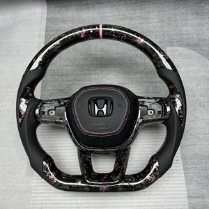 Volante in Fibra di Carbonio e Pelle Personalizzato per Civic 11a Generazione, Stile Sportivo Classico, Parti per Modifica e Aggiornamento <span class=keywords><strong>Auto</strong></span> - Product Image 5