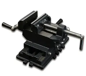 Heavy-duty cast iron cross slide vise press vice for pipe steel wire