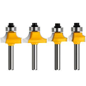 Rounded Corner <b>Cutter</b> 6.35mm Shank Woodworking Milling <b>Cutter</b> Set For Timber <b>Edge</b> Trimming R Angle Cutting - Product Image 3