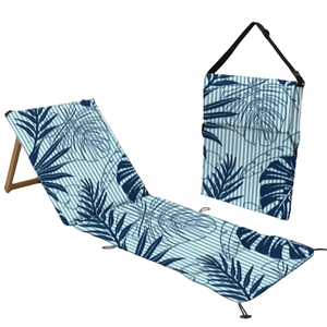 Personalizar ligero compacto <span class=keywords><strong>plegable</strong></span> de <span class=keywords><strong>madera</strong></span> al aire libre Picnic respaldo Mat silla <span class=keywords><strong>tumbona</strong></span> con correa para Camping playa Parque viaje - Product Image 5