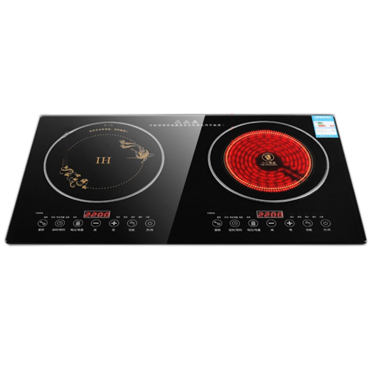 Bảng Top Thiết Bị Nhà Bếp Thiết Bị Nhà Hàng 2200W 2 Burner Tiết Kiệm Năng Lượng Bếp Cảm Ứng