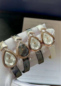 新作新作有名な女性用ステンレス鋼クォーツ時計ドロップウォーターシェイプリアルダイヤモンドサテンストラップレディースパリ腕時計 - Product Image 3