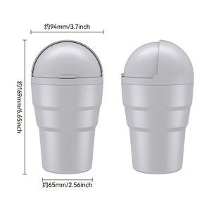 Cubo de basura portátil para coche Shunwei, bonito cubo de basura con forma de taza para el interior del coche. - Product Image 2