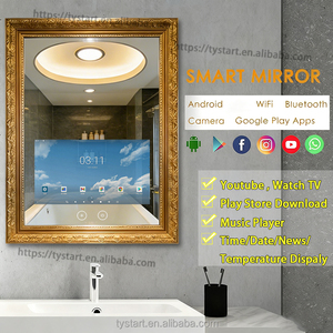 <span class=keywords><strong>Miroir</strong></span> de salle de bain rectangulaire intelligent à LED avec haut-parleur Bluetooth, éclairage frontal anti-buée, étanche IP65 - Product Image 3