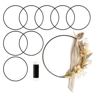 Aros de Hierro Hechos a Mano para Manualidades, Atrapasueños de Macramé, Centros de Mesa Florales, Aros Circulares para Bodas, Coronas DIY - Product Image 1