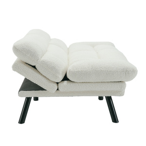 Sofá de tela de peluche al por mayor con cojín, sofá <span class=keywords><strong>cama</strong></span> <span class=keywords><strong>que</strong></span> <span class=keywords><strong>se</strong></span> <span class=keywords><strong>convierte</strong></span> <span class=keywords><strong>en</strong></span> sofá <span class=keywords><strong>cama</strong></span>, proveedor de fabricación con pies de metal - Product Image 3