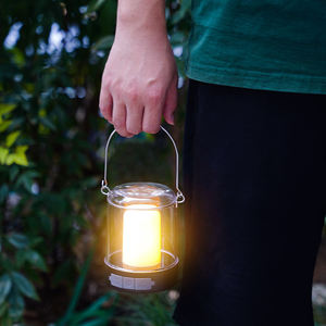 Lanterne de <span class=keywords><strong>camping</strong></span> LED rechargeable, lampe de tente portable à intensité variable avec 3 modes d'éclairage, lanterne d'urgence étanche avec batterie externe - Product Image 4