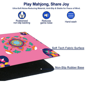 Tapis de mahjong portable et pliable - Surface en tissu imperméable et léger avec dos antidérapant - Product Image 5