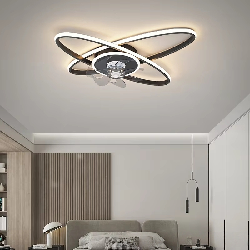 Modern Bedroom Decor Led Ceiling Fan Lamp Dining Room Ceiling Fans with Lights Remote Control Light for Home Living Room