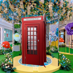 Cabina telefónica roja con logotipo personalizado gratuito de fábrica 2025, cabina telefónica blanca, decoración de cabina telefónica rosa - Product Image 4