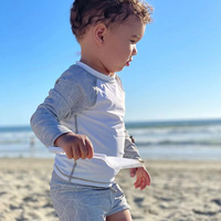 Maillot de bain pour enfants Short d'été pour garçons et filles Crème solaire à séchage rapide UV50 + Ensemble de plage Crème solaire flexible Speedos