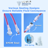 ZDVseal Valved Quick Connect Fitting 1/4 NPT Thread POM Body EPDM Seal for Aquarium Fish Tank Water System
