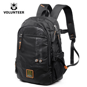 Volunteer Men's Travel <b>Backpack</b> <b>Large</b> Capacity Outdoor Laptop Bag 14 Inch Military Style Black - Product Image 2