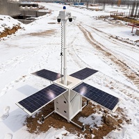Tour de surveillance solaire de 6 m avec système solaire hors réseau pour la sécurité des chantiers de construction isolés