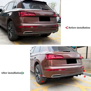 Car Rear Bumper Lip For Q5 FY <b>Sline</b> 2018-2020 2021-2024 Diffuser Lower Guard Body Kit Exterior Tuning Accessories - Product Image 2