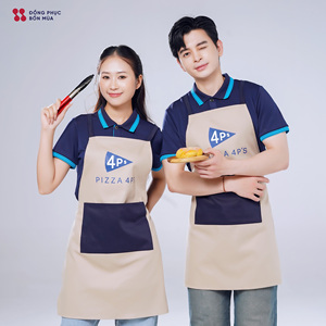 Custom <b>Work</b> Uniform Polo Shirt with <b>Apron</b> for Restaurant Cafe Staff OEM ODM Supplier - Product Image 1