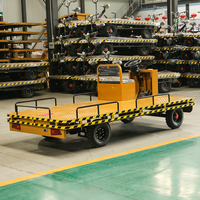 Plataforma Eléctrica Industrial de Hierro, Carretilla de Carga de Cuatro Ruedas con Capacidad de 1500 kg, Camión de Plataforma Plana para Carga y Descarga en Obras de Construcción