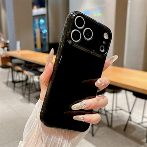 เคสโทรศัพท์มือถือ TPU นิ่มสีพื้นลายหัวใจด้านข้าง สำหรับ <span class=keywords><strong>iPhone</strong></span> 17 <span class=keywords><strong>Pro</strong></span> <span class=keywords><strong>Max</strong></span> 17 Air 16 15 14 13 12 <span class=keywords><strong>11</strong></span> ป้องกันการกระแทก - Product Image 3