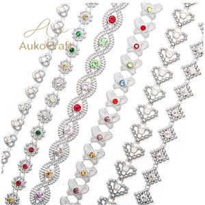 Fita de Strass Metálica para Costura, Corrente de Strass com Franjas, Corrente de Strass em Massa para Vestuário - Product Image 2