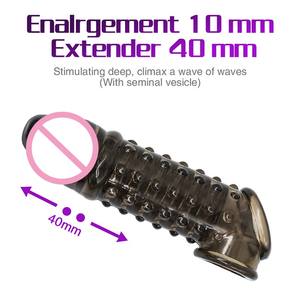 Herbruikbare Penis Extender Haan Ringen Vertragen Ejaculatie Penis Condooms <span class=keywords><strong>Dick</strong></span> Mouw Siliconen Eikel Cover Vergroting Seksspeeltjes Voor Mannen - Product Image 3