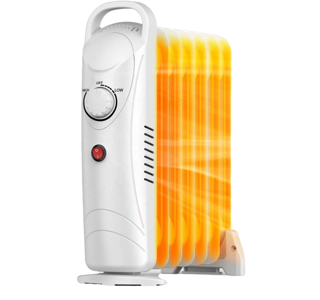 Mini Oil Filled Radiator Heater  Electric Portable Space Heater  With Handle for Easy Movement 500W/650W/800W/1000W