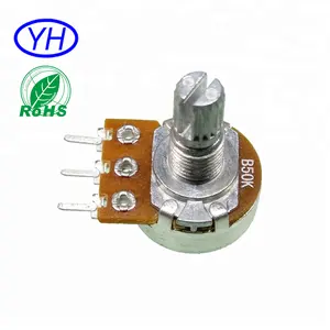 Potentiometer 16mm Potentiometer High Quality Free Samples 16mm 10k 20K 50k 100k 200k 500k 1M Linear Rotary Potentiometer Alpha RV16AF Alps RK163N