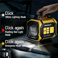 Démarreur sans fil 833S avec gonfleur numérique 8000 mA, pression de pointe 150 PSI, écran LCD, booster de batterie de voiture 8000 mAh, batterie externe