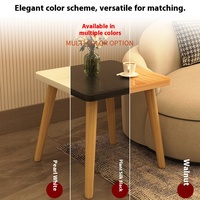Table d'appoint carrée moderne en bois massif pour salon canapé chambre balcon Table basse thé simple