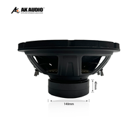 AK-S1201 Vente en gros usine Caisson de basses auto 12 pouces à double aimant sans pression 1200W Actif pour compétition SPL