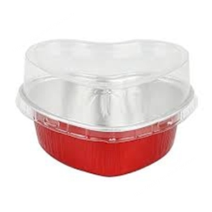 Re3g 130ml hình trái tim bánh cupcake hộp nhôm lá nhỏ bánh chảo với nắp cho Đảng - Product Image 3